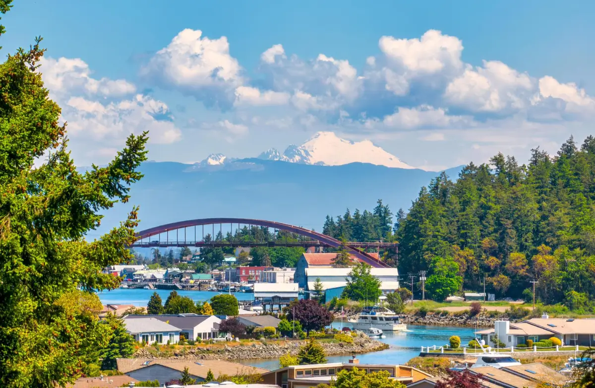 La Conner with Mt. Baker