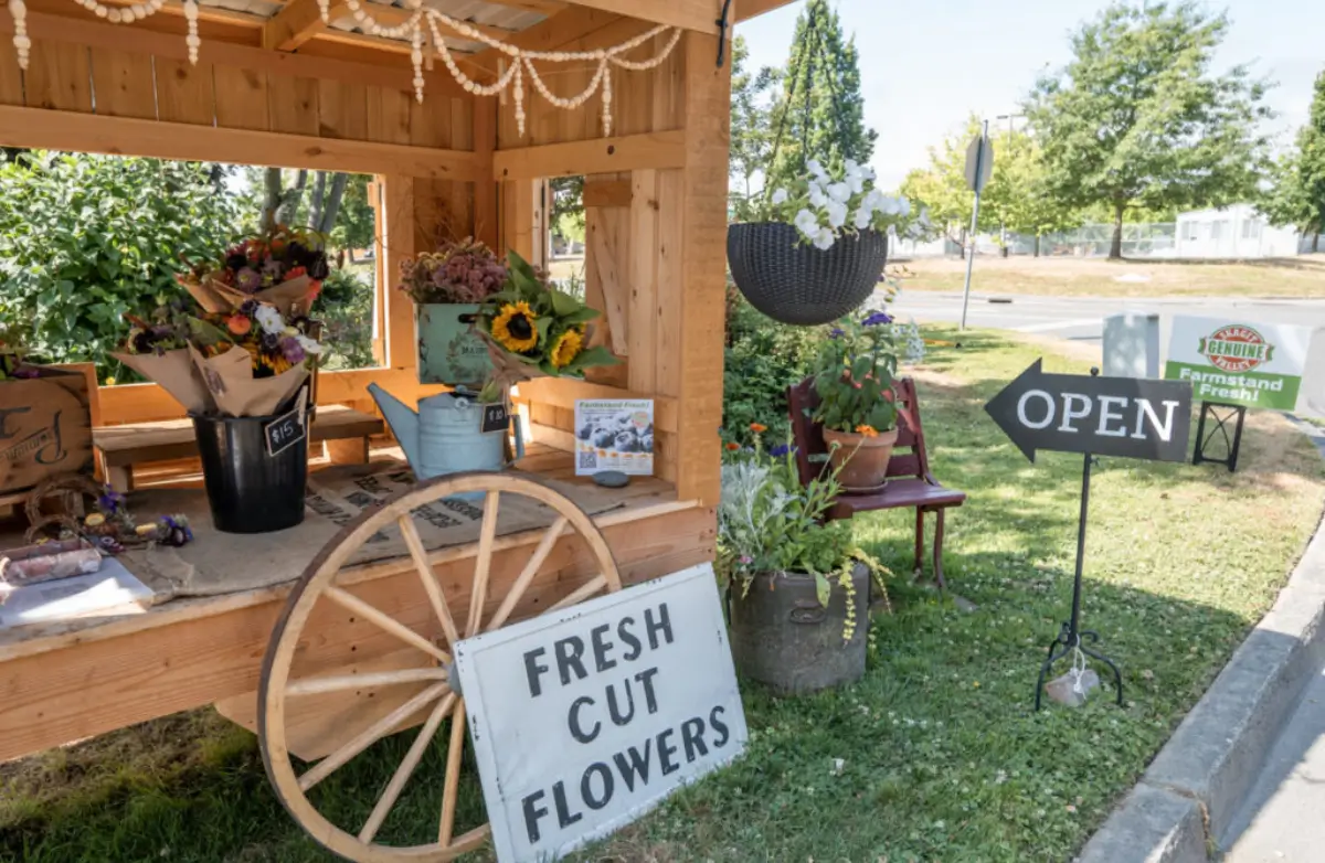 Flower Farmstand in Skagit Valley