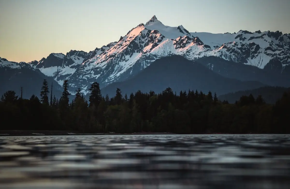 Cascade Mountains and alpine lake