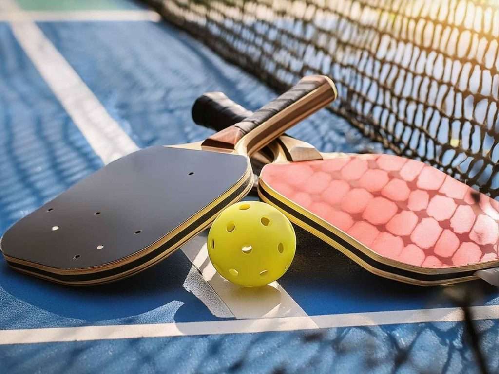 Pickle Ball paddles and ball