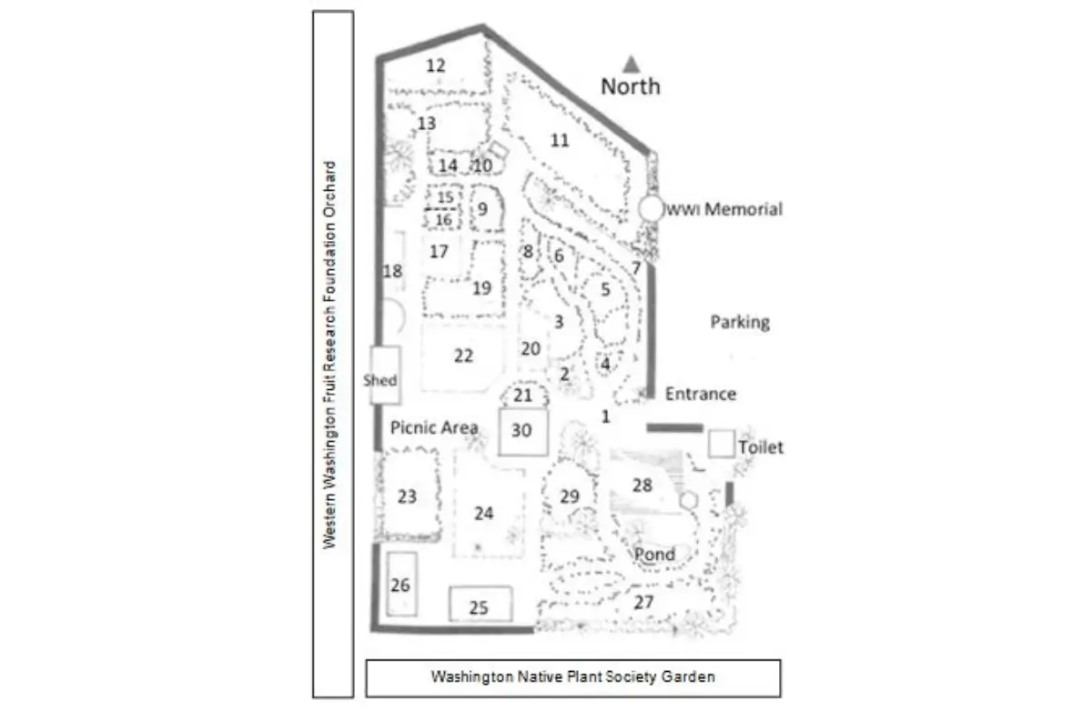 WSU Discovery Garden Map